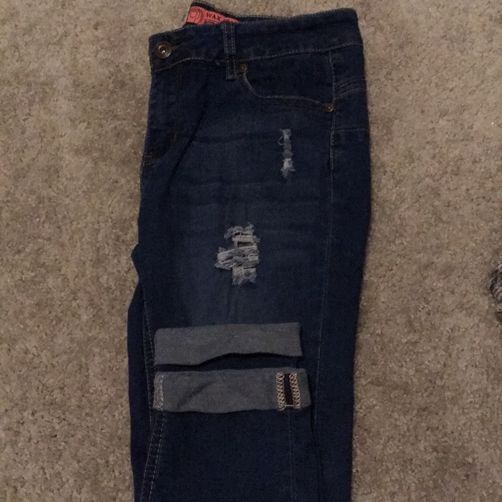 Skinny Roll-Cuff Jeans